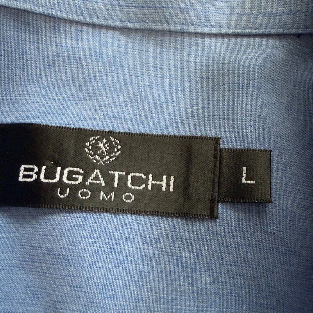 Bugatchi Uomo Blue Button-Down Shirt – Size L - Picture 5 of 11